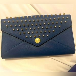Rebecca Minkoff leather, studded wallet/clutch.